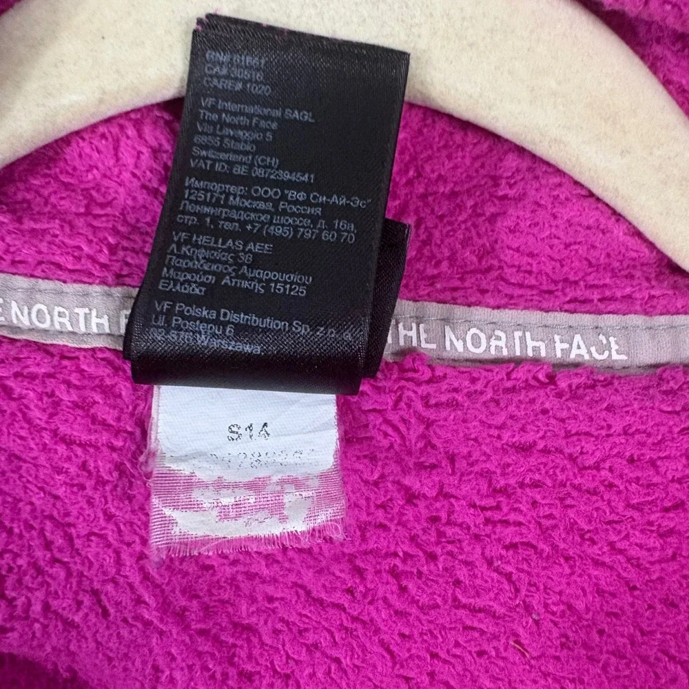 The North‎ Face Fleece Jacket Girls Size Large Pink Oso Hoodie Full Zip Hooded